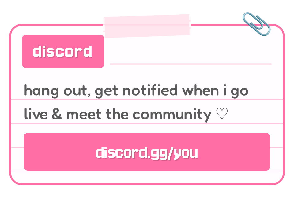 Discord notebook Twitch panel