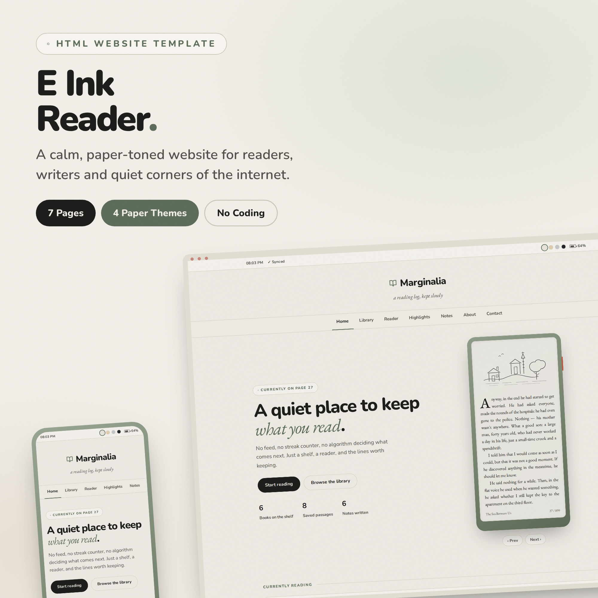 E Ink Reader Website