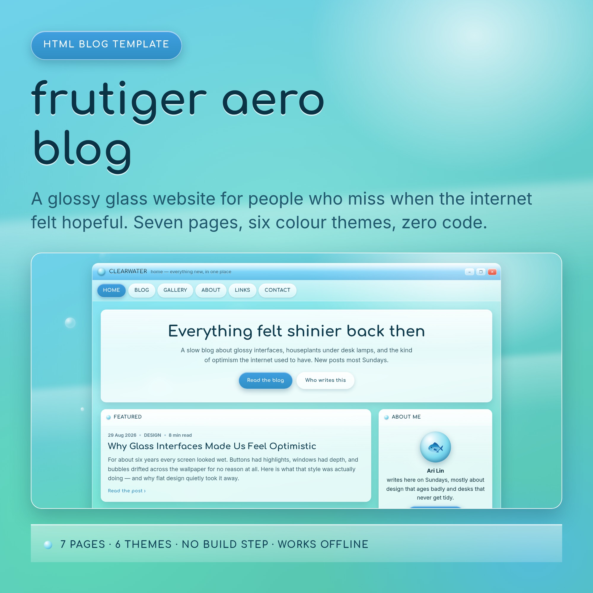 Frutiger Aero Blog Website