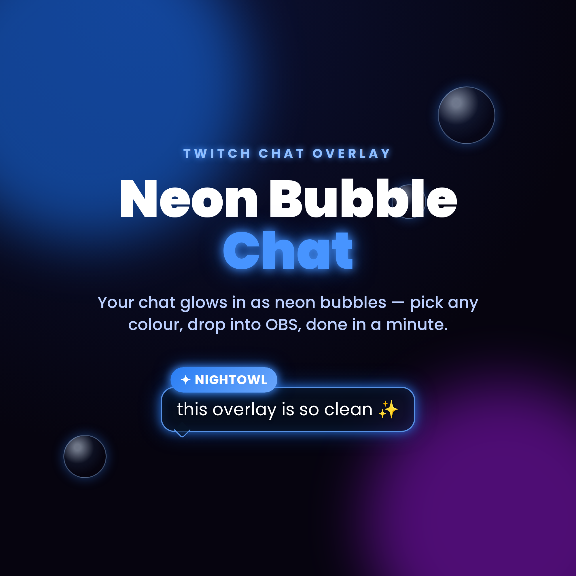 Neon Bubble Chat