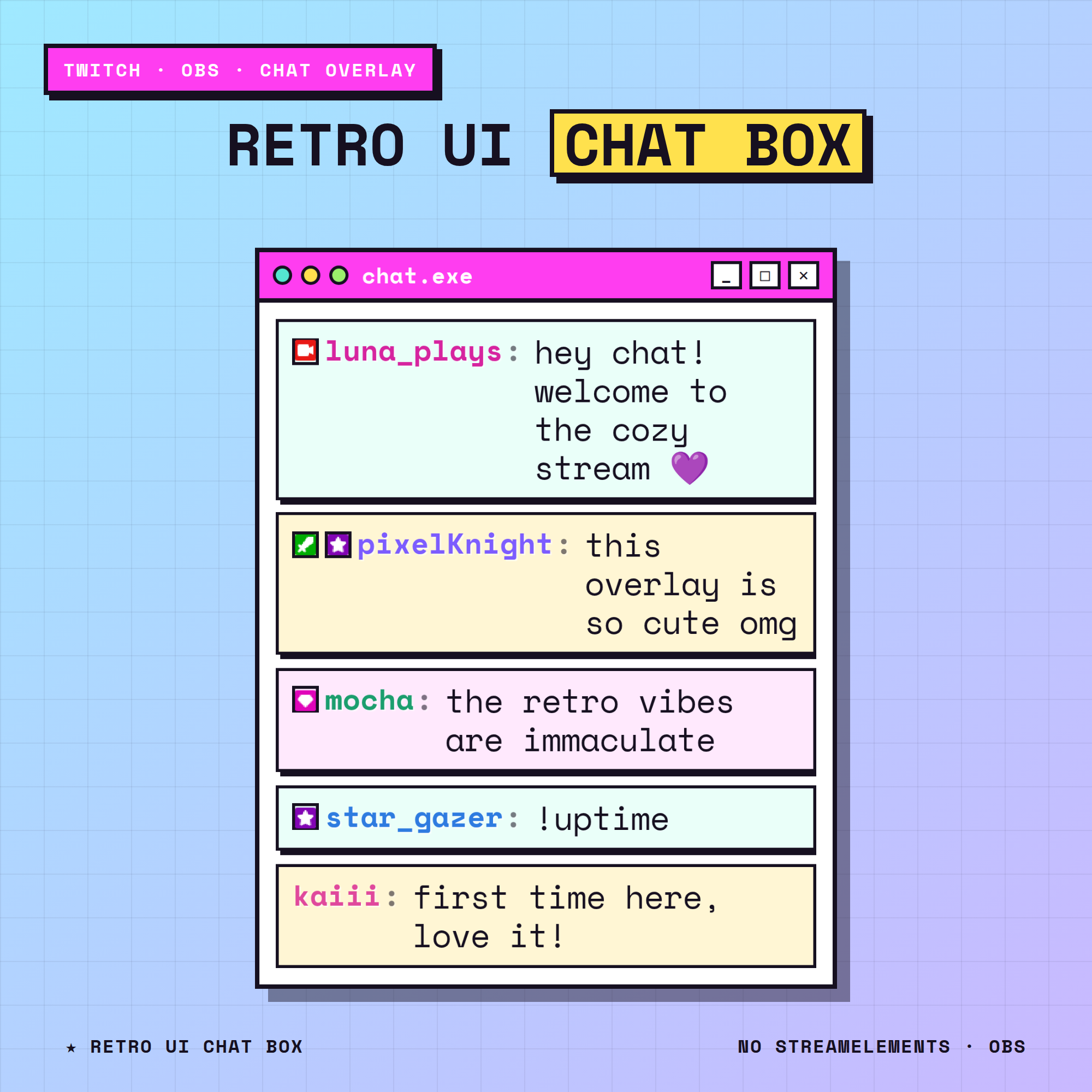 Retro UI Chat Box