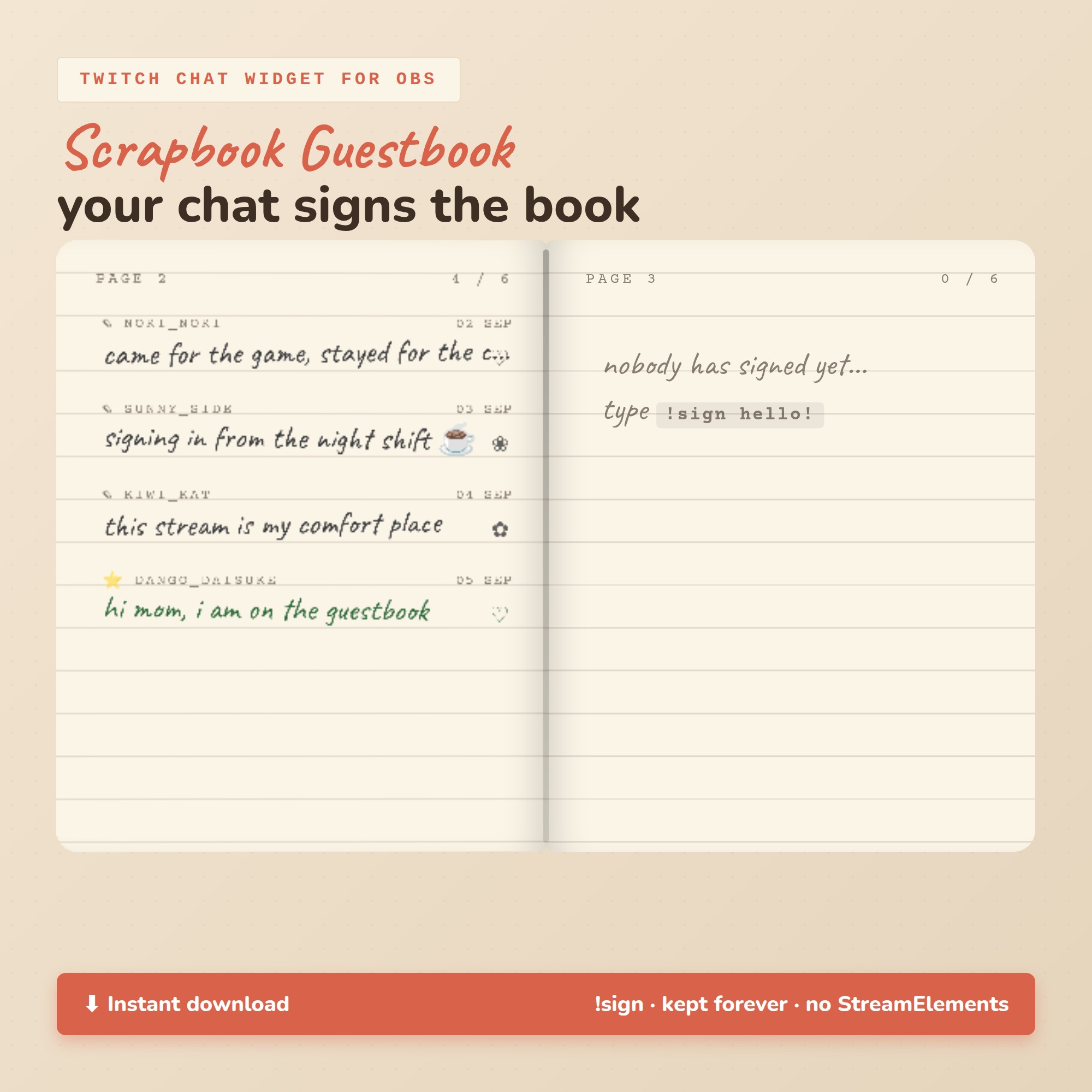Scrapbook Guestbook