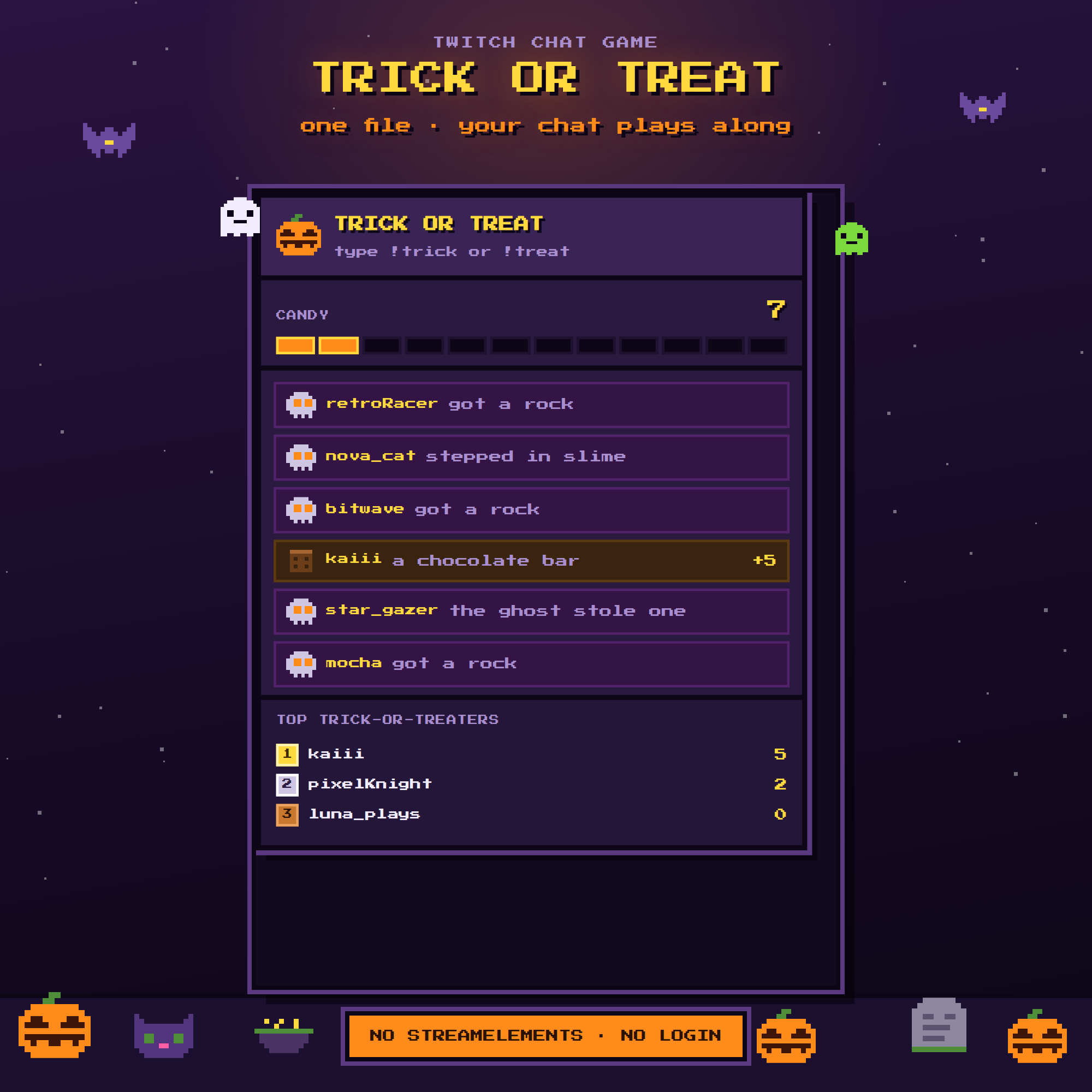 Trick or Treat Chat Game