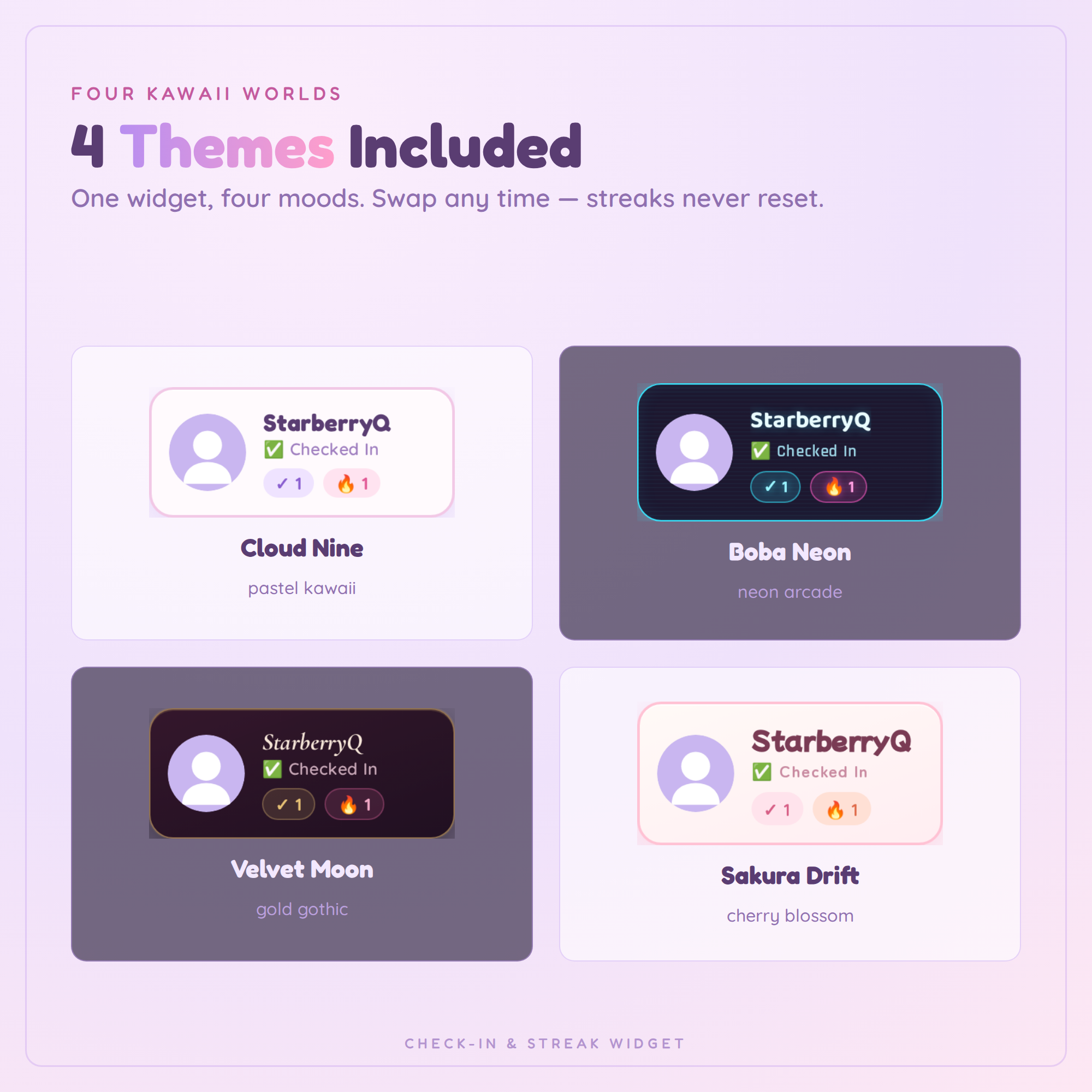 Twitch Check-In Streak Widget