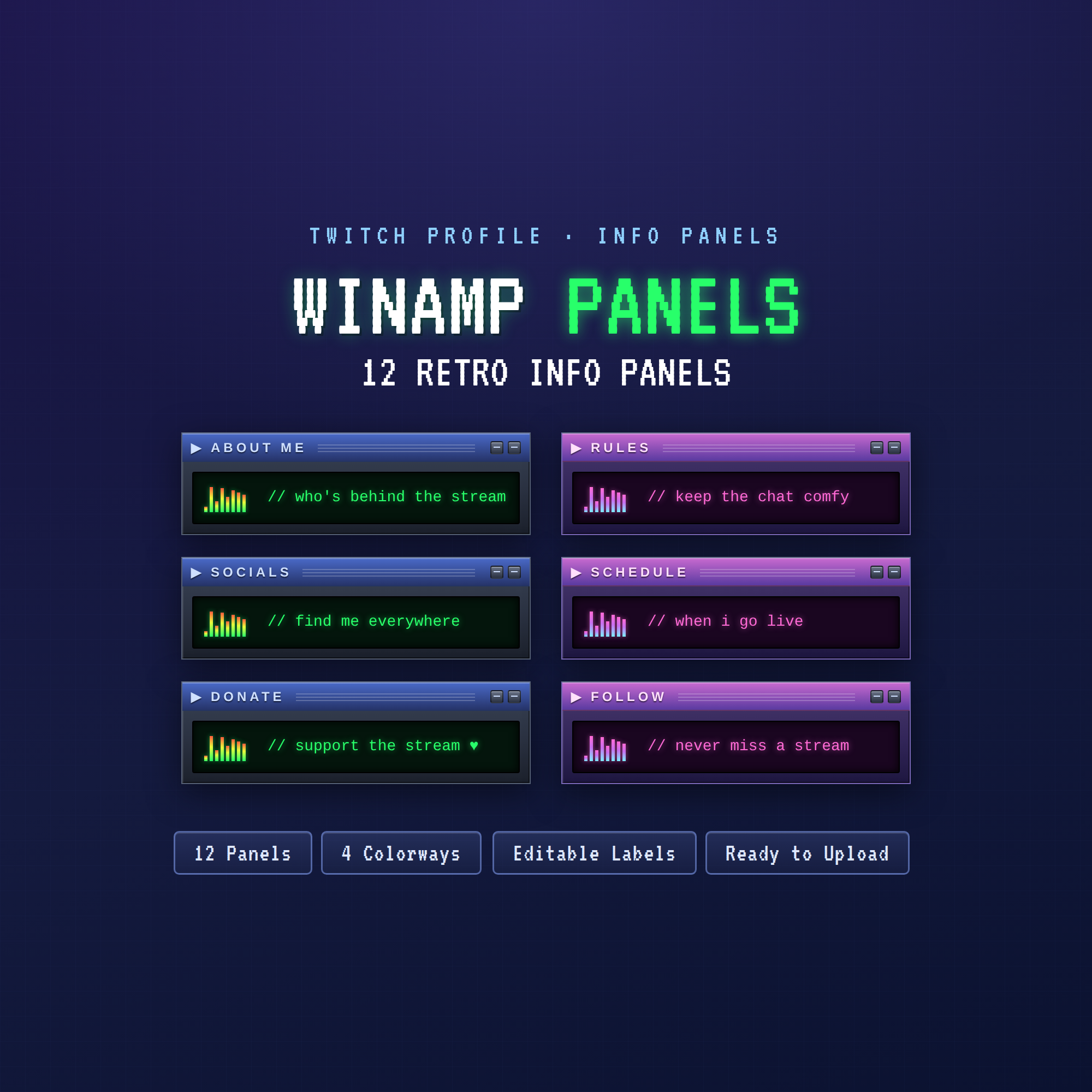 Winamp Twitch Panels
