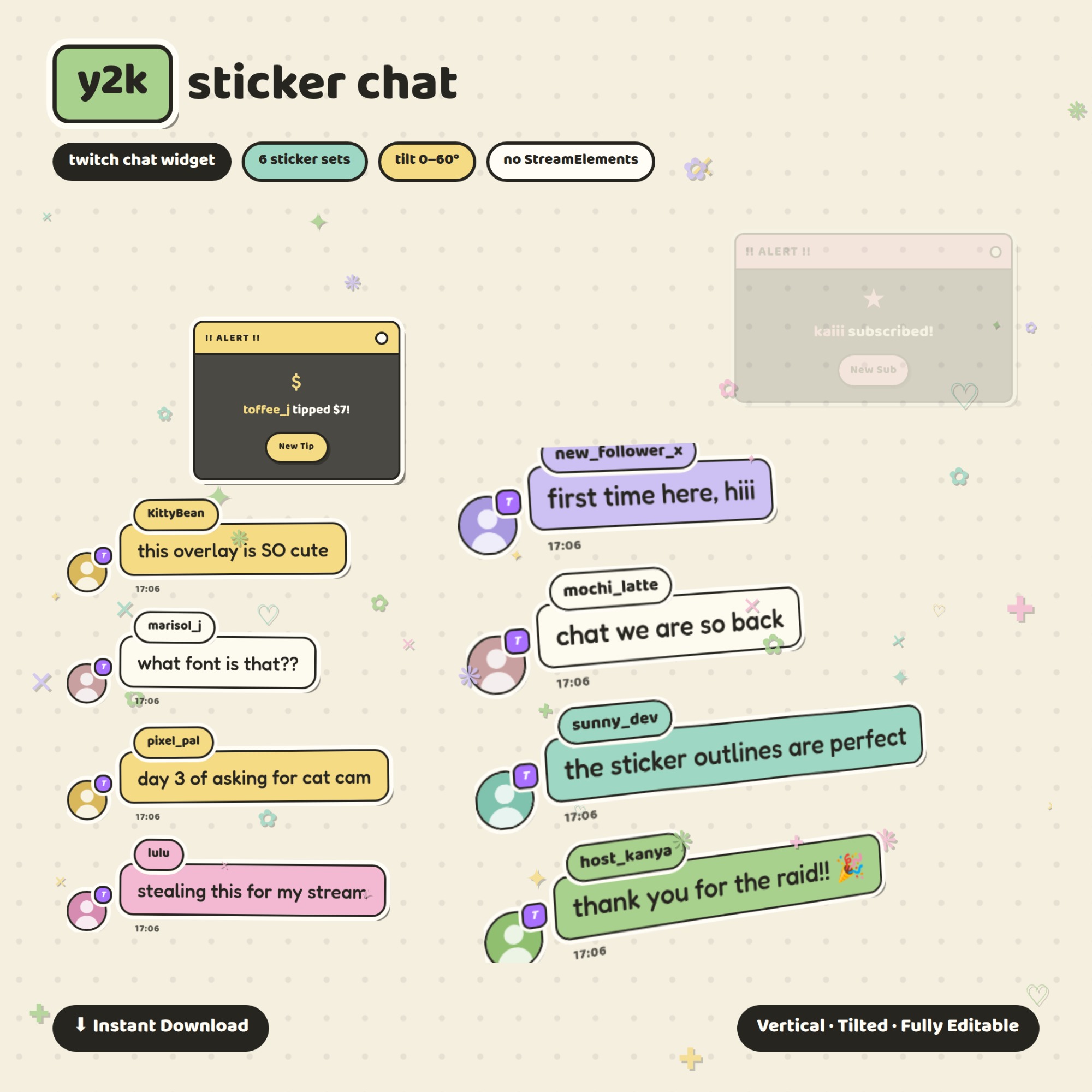Y2K Sticker Chat